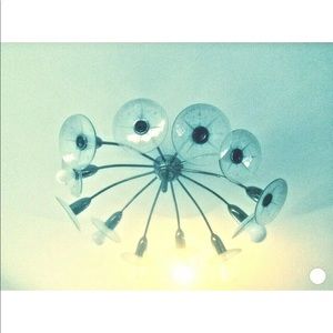 Lightolier Claremont Sunburst Chandelier MCM